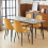 AINPECCA (Yellow, 4PCS Dining Chair) 4PCS Velvet Chairs 9