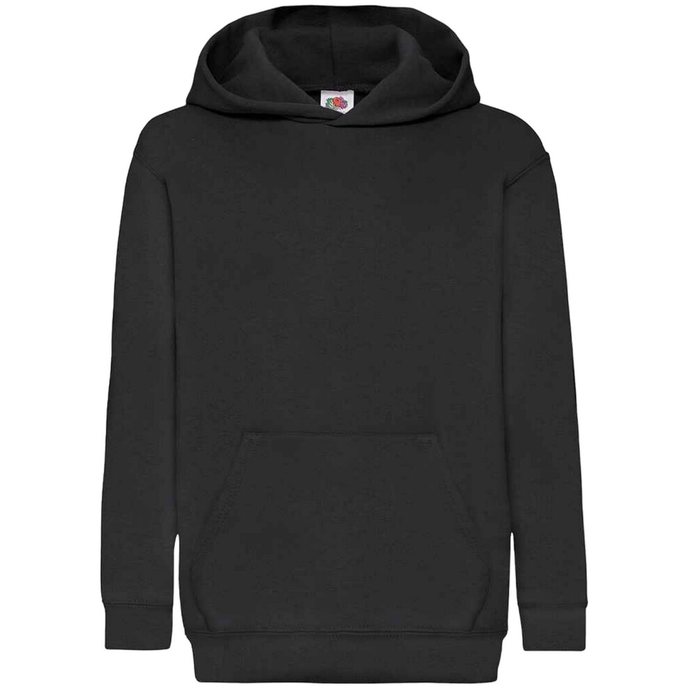 Fruit Of The Loom (12-13, Black) Kids Unisex Classic 80/20 Hoodie