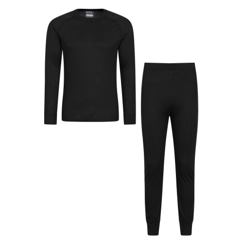 (M, Black) Mountain Warehouse Mens Talus Thermal Base Layer Set