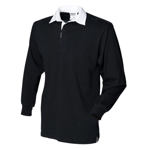 (XL, Black) Front Row Mens Original Rugby Shirt