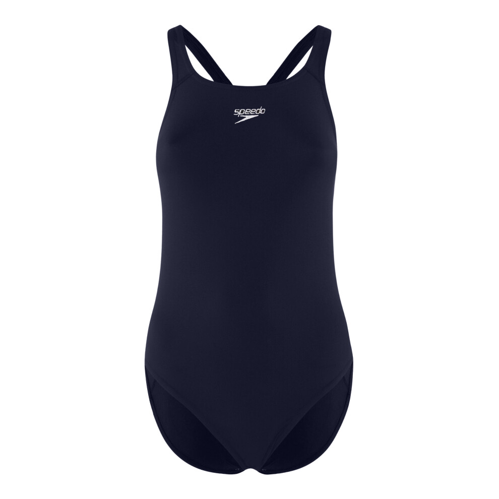 Photos - Swimwear Speedo   Womens/Ladies Medalist Eco Endurance+ One Piece Swimsuit Blue,Multicoloured (18 UK, Navy)