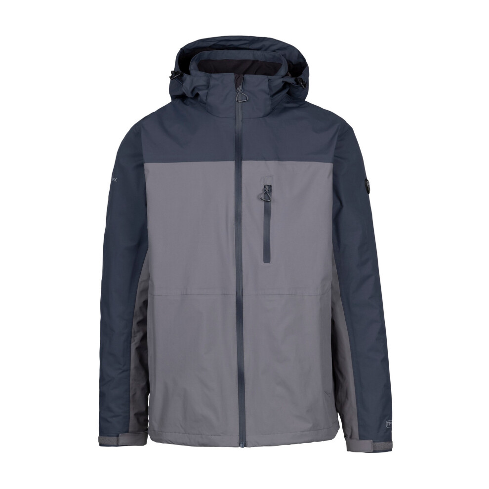 Trespass Mens Curbridge TP75 Waterproof Jacket (Storm Grey) - Size 2XS - Image 4