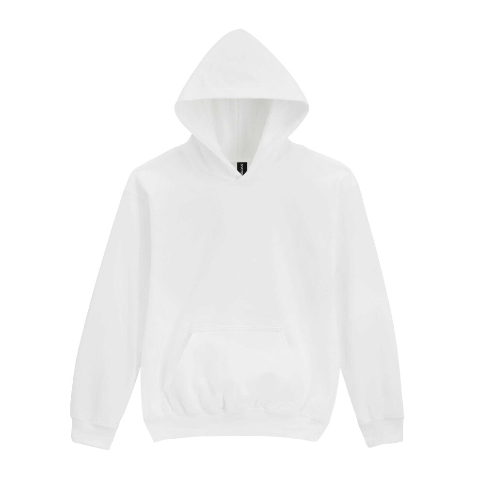 Gildan (4-5 Years, White) Childrens/Kids Softstyle Fleece Midweight Hoodie