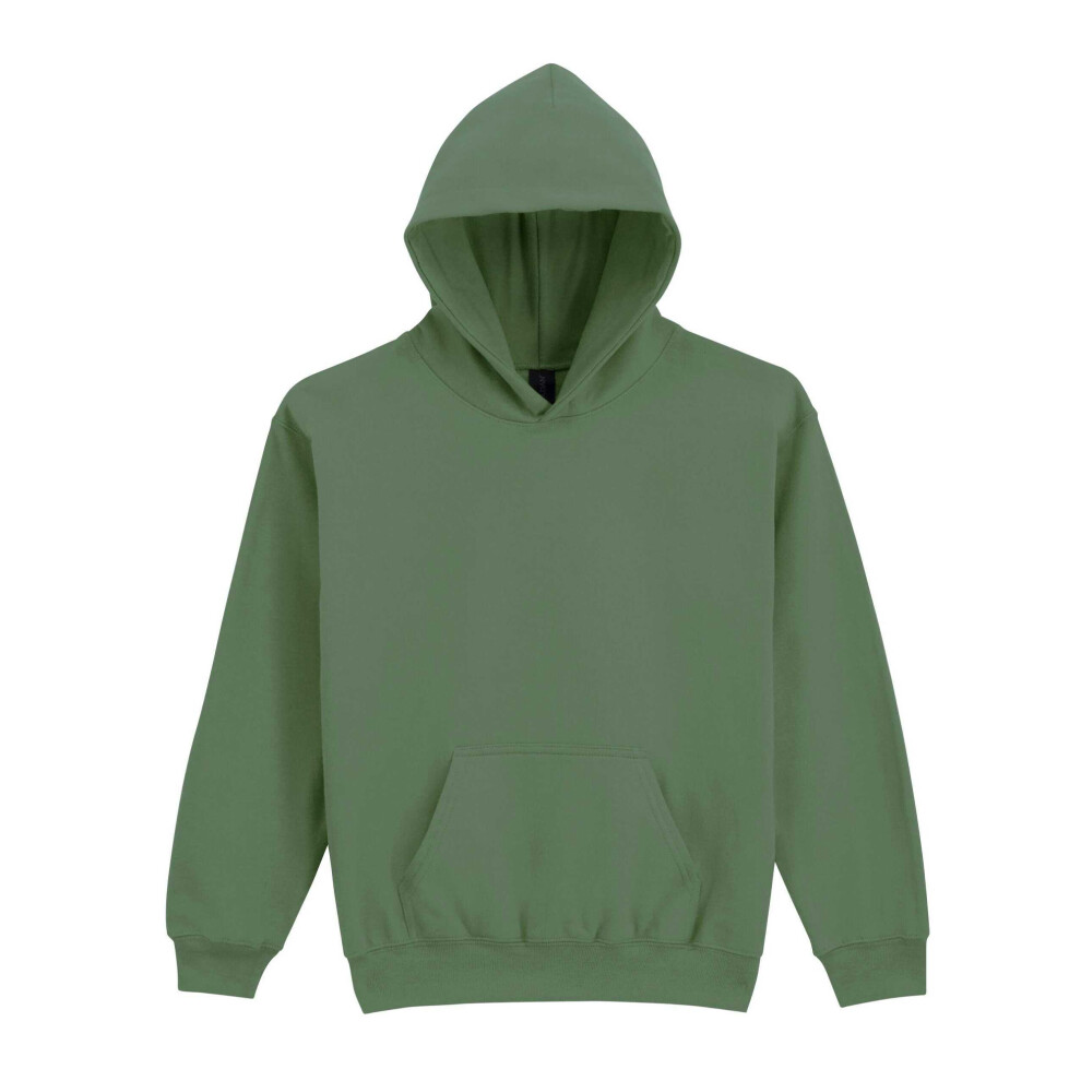 Gildan (5-6 Years, Military Green) Childrens/Kids Softstyle Fleece Midweight Hoodie