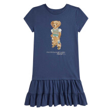 (4 Years, Royal Blue) Ralph Lauren Girls Polo Bear T-Shirt Dress