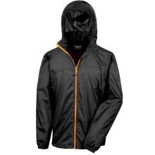 (M, Black/Orange) Result Mens Lightweight Packaway Jacket