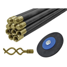 Faithfull Universal Drain Clean Set (10 X Rods Plunger & Worm)