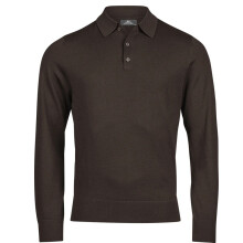 (XXL, Mocha) Tee Jays Mens Knitted Polo Shirt