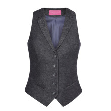 (XL, Charcoal Herringbone Grey) Brook Taverner Womens/Ladies Nashville Waistcoat