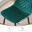 AINPECCA 4PCS Velvet Dining Chairs Breakfast MetalLeg Green 6