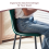 AINPECCA 4PCS Velvet Dining Chairs Breakfast MetalLeg Green 2
