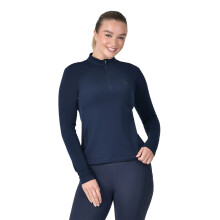 (16 UK, Navy) Dublin Womens/Ladies Brushed Long-Sleeved Riding Top