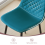 AINPECCA (Velvet Dark Teal) 2PCS Dining Chairs Padded Seat 4