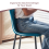 AINPECCA (Velvet Dark Teal) 2PCS Dining Chairs Padded Seat 8