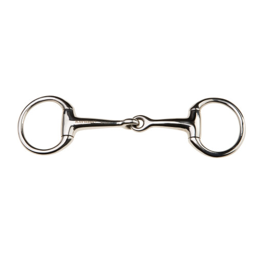 (5.5in, Silver) Korsteel Stainless Steel Jointed Eggbutt Bradoon Snaffle Bit