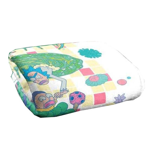 Rick And Morty (152cm x 127cm, Multicoloured) Rick And Morty Falling Soft Touch Blanket 1
