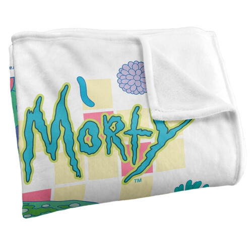 Rick And Morty (152cm x 127cm, Multicoloured) Rick And Morty Falling Soft Touch Blanket 2