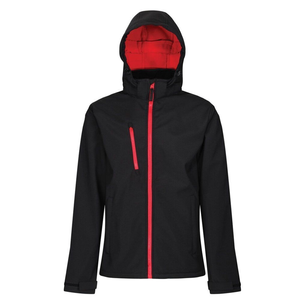 Regatta (Xxl, Black/Red) Mens Venturer Three Layer Soft Shell Jacket