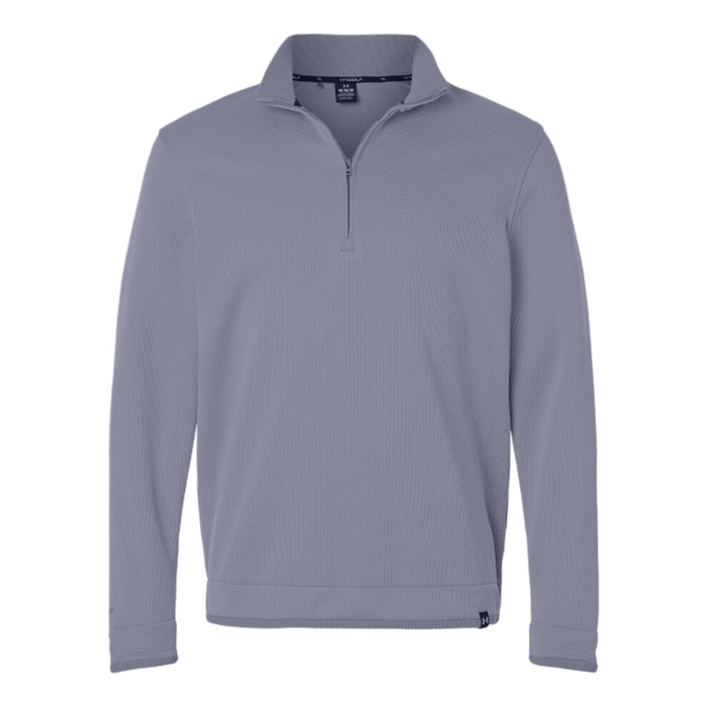 Under Armour (Xxl, Steel) Mens Quarter Zip Fleece Top