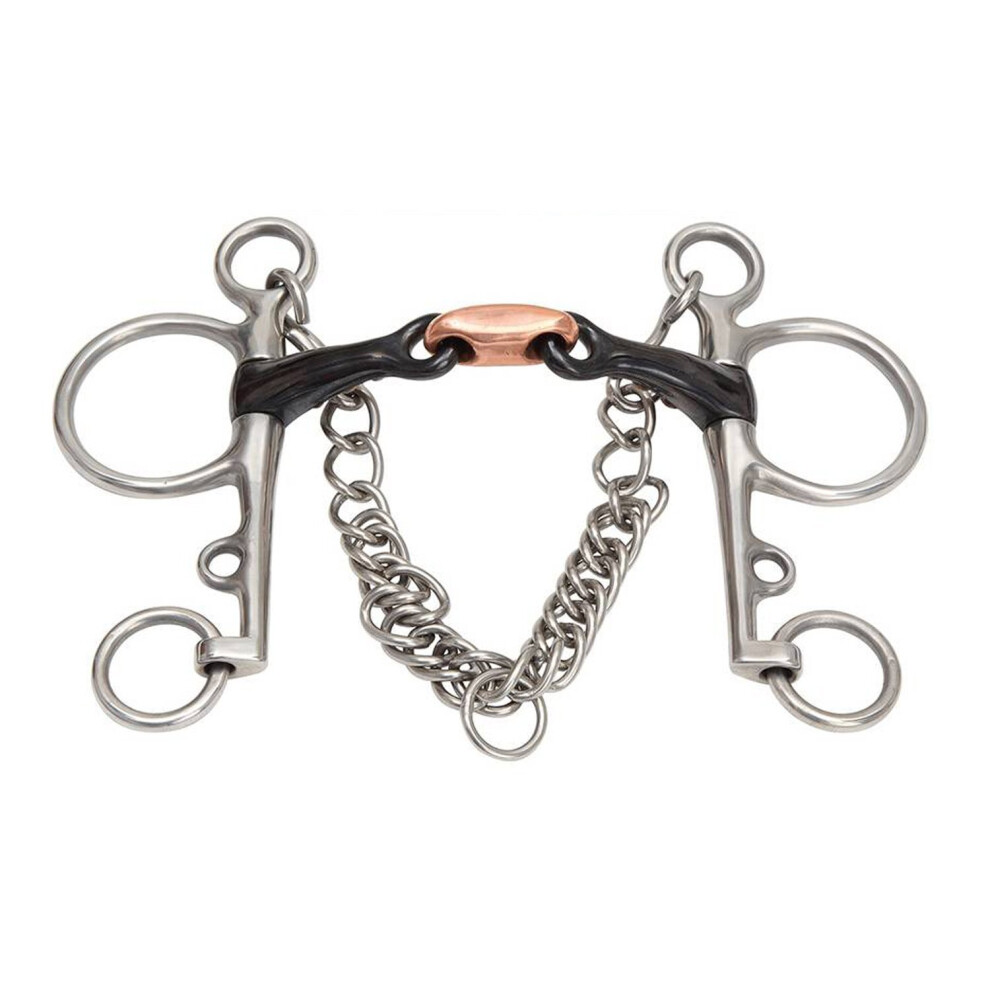Photos - Equestrianism Shires Sweet Iron Double-Jointed Horse Pelham Bit(6in, Black)