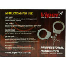 Viper TACTICAL Steel Handcuffs with Keys Double Lock Heavy Duty