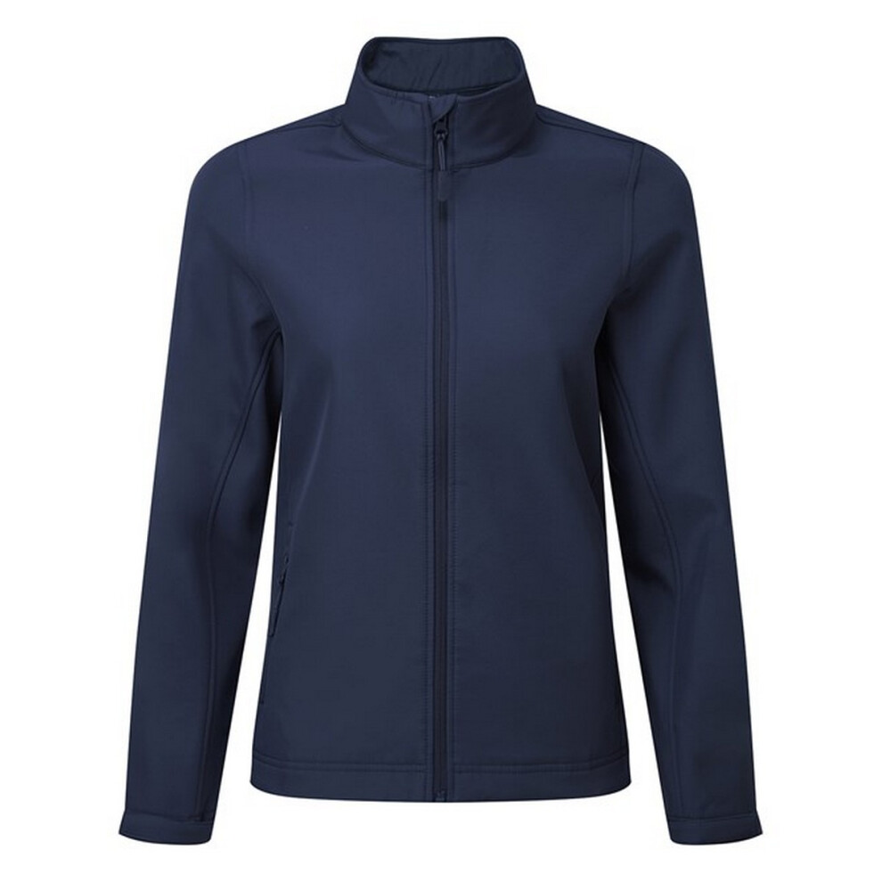 Premier (Xs, Navy) Womens/Ladies Windchecker Recycled Printable Soft Shell Jacket