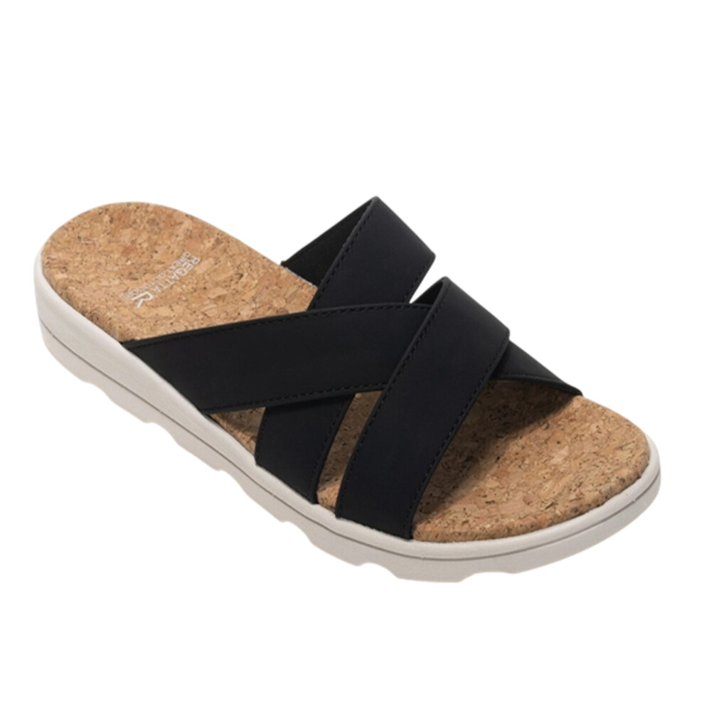 Regatta Cassie Women's Leopard Print Slip-On Sandals in Black, Size 6 UK - Image 2