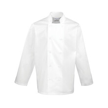 (XL, White) Premier Mens Long-Sleeved Chef Jacket