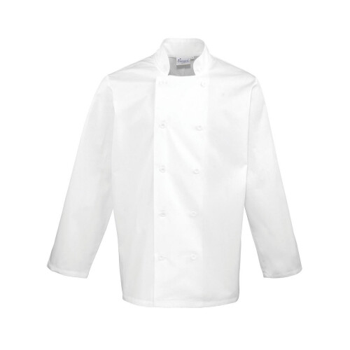 Premier (XL, White) Premier Mens Long-Sleeved Chef Jacket