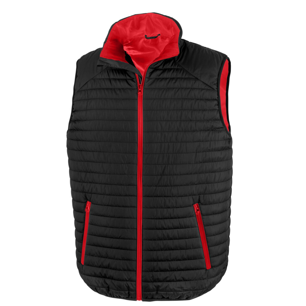Result (3Xl, Black/Red) Unisex Adult Thermoquilt Gilet