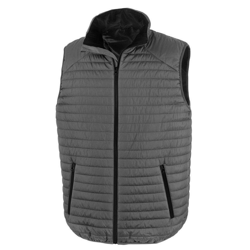 Result (Xxl, Grey/Black) Unisex Adult Thermoquilt Gilet