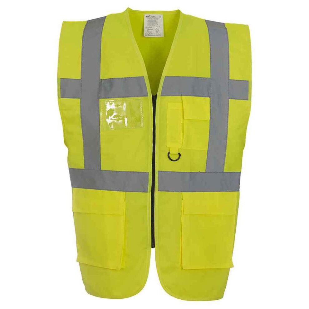 (L, Yellow) Yoko Unisex Adult Executive Hi-Vis Safety Waistcoat 5063470404582