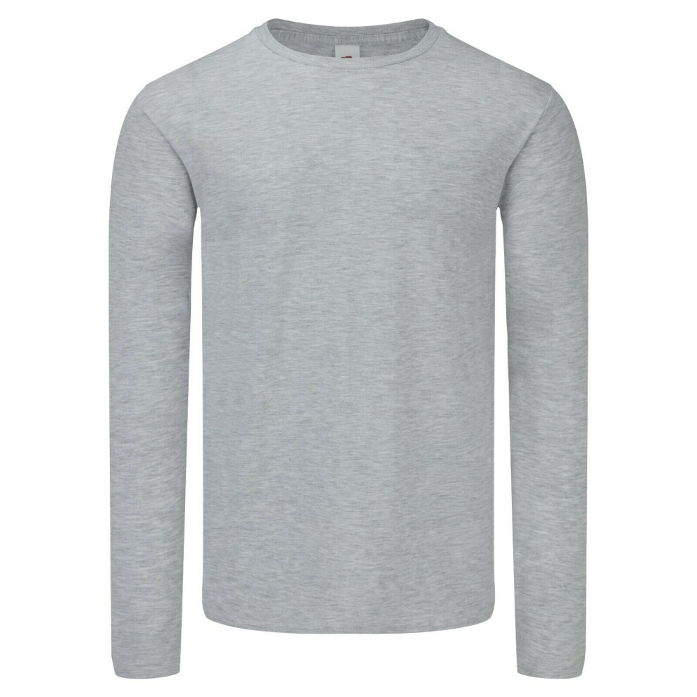 Fruit Of The Loom (Xl, Grey Heather) Mens Iconic 150 Long-Sleeved T-Shirt