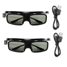 2Pcs Dlp-Link Active Shutter 3D Glass Gl1800 Rechargeable Eyewear for 3D Projector R20 R19 R15 P12 R9 R7