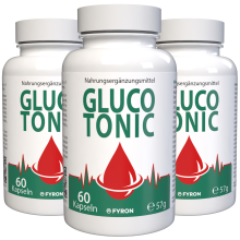 Gluco Tonic – 180 Kapseln (3x 60 Kapseln), 3er Pack