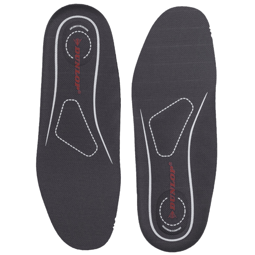 Dunlop (5 Uk, Black) Unisex Adults Supportive Odour Control Insoles