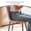 AINPECCA 4PCS Velvet Dining Chairs Rose Breakfast Metal Leg 5