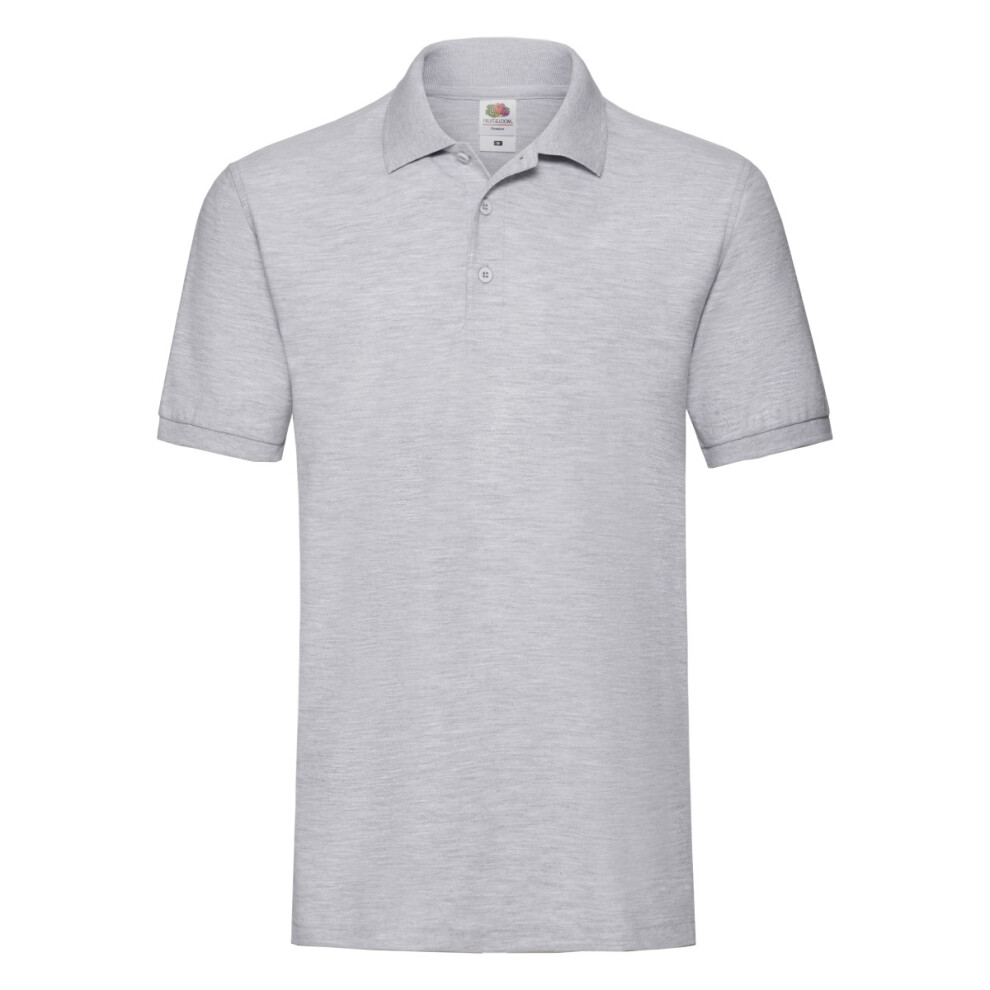 Fruit Of The Loom (S, Heather Grey) Mens Premium Heather Polo Shirt