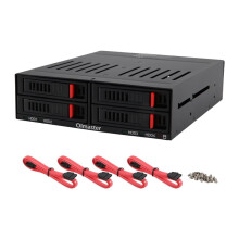 OIMASTER He-2006 Rack Interne À 4 Emplacements Boîtier pour Disque Dur 2,5 Pouces Mobile Interne Grille avec Indicateur Led Ventilateur Intégré