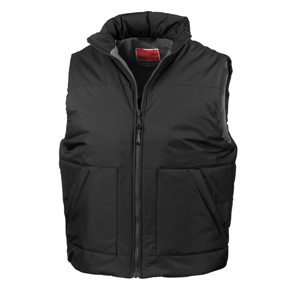 Result (Xl, Black) Unisex Adult Fleece Lined Gilet