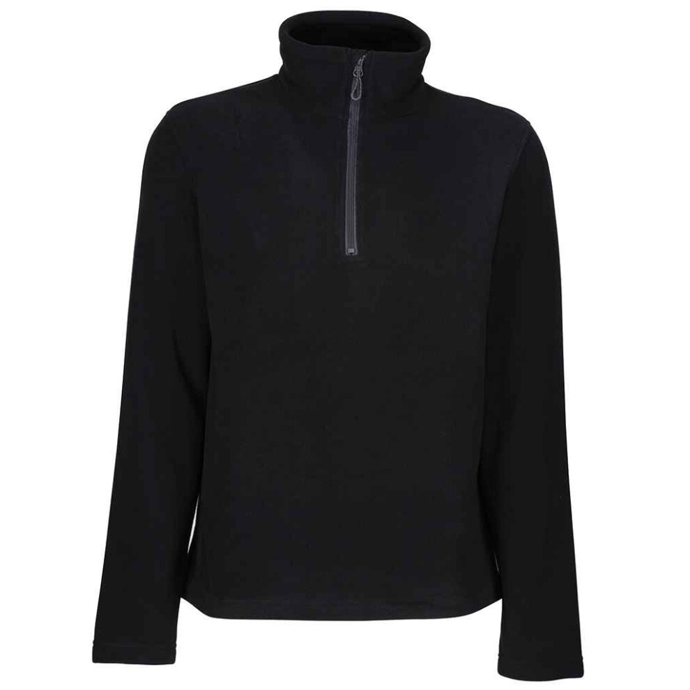 Regatta (S, Black) Mens Honestly Made Recycled Half Zip Fleece