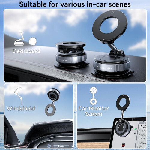 CloudValley Suction Magnetic Phone Holder, [360° Rotating] Adjustable 2