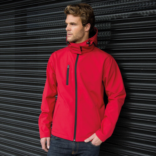 Result (3XL, Red/Black) Result Core Mens Lite Hooded Softshell Jacket 2