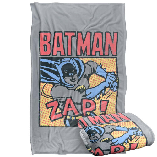 Batman (147cm x 91cm, Multicoloured) Batman Zap Soft Touch Blanket 1