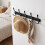 Living And Home Wall-Mounted Stainless Steel Coat Rack with 5 Tri Hooks 3