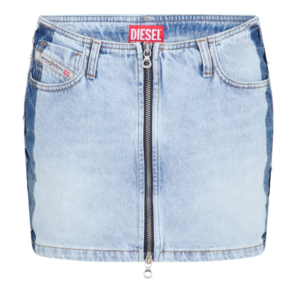 Diesel (25R, Blue Denim) Womens/Ladies Ron S4 A-Line Regular Mini Skirt