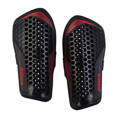 Mitre (M, Black/Red) Mitre Mens 2024 Shin Guards