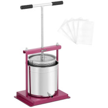 Pressoir à fruit - HELLOSHOP26 - 12 litres - Acier inoxydable - Fer rouge argenté - Facile à utiliser