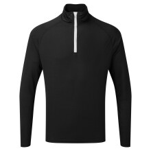 (XXL, Black) TriDri Mens Performance Quarter Zip Long-Sleeved Sweatshirt