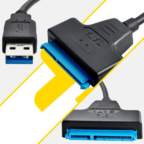 USB naar SATA 3.0-adapter, 2,5" HDD/SSD, Plug & Play